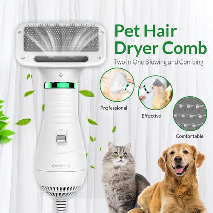 2-in-1 Pet Dryer Brush Pet Essentials-9