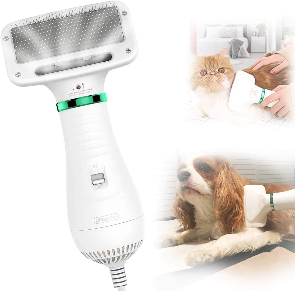 2-in-1 Pet Dryer Brush Pet Essentials-9