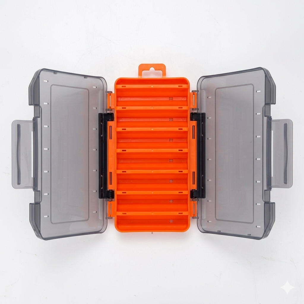 Durable Dual-Sided Fishing Tackle Box The Cozy Merchant