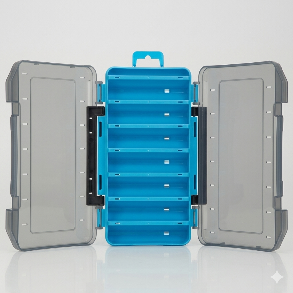 Durable Dual-Sided Fishing Tackle Box The Cozy Merchant